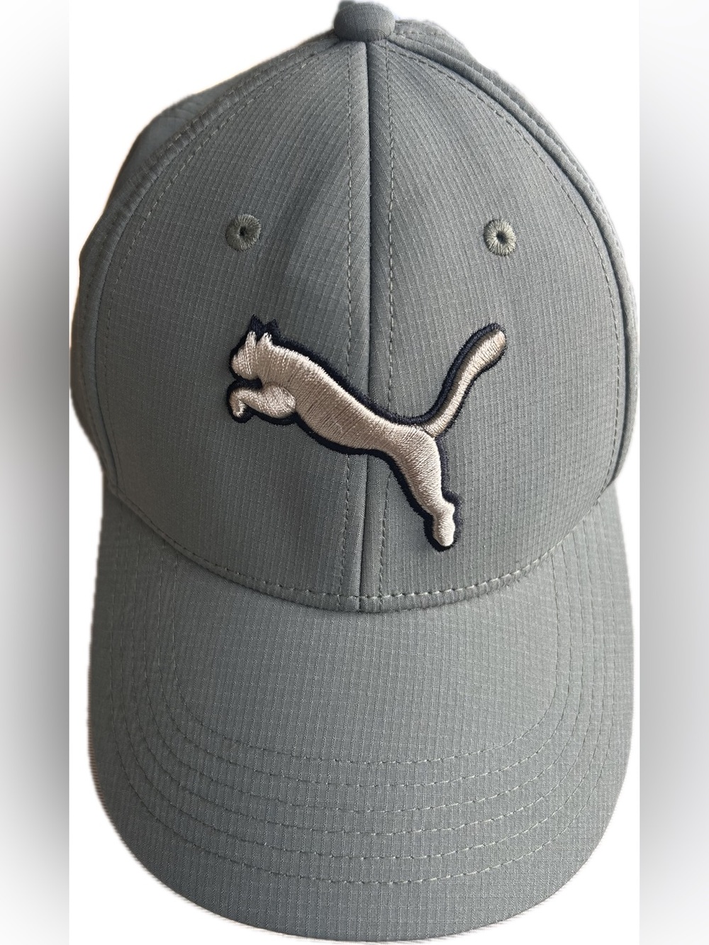 Puma Sage Green Cat Logo Baseball Cap NWOT